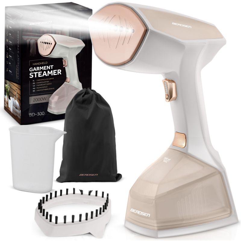 Parownica do ubrań Berdsen BD-300 2000W Steamer Żelazko parowe beżowe regulacja pary 45g/min 1 szt.