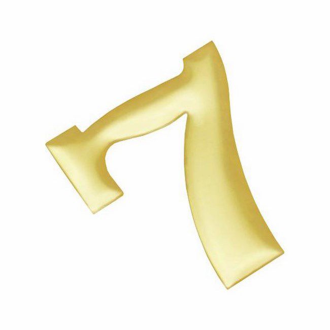 Cyfra 7 ANO mosiądz polerowany 37 mm