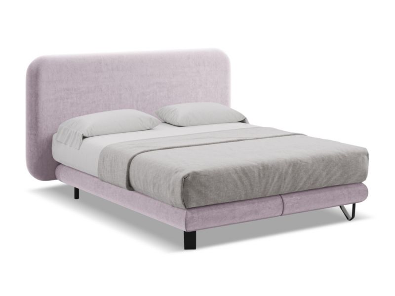 Łóżko LaMiaSofa Ilima z weluru 180x200 lawendowy 1 szt.
