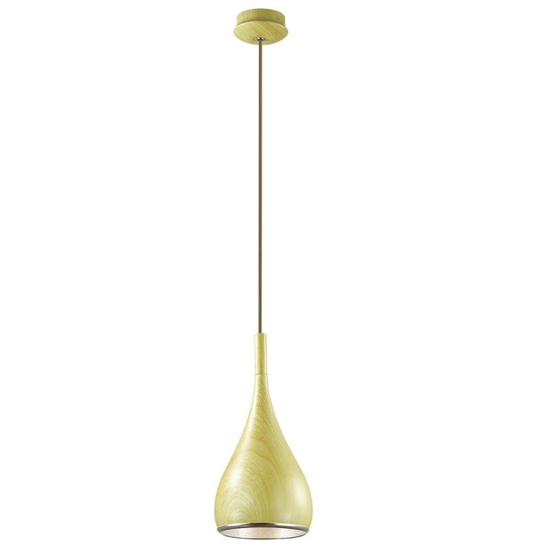 Lampa sufitowa wisząca Italux Gemma 1224 jasne drewno nowoczesna 1xE27 x 60W 1 szt.