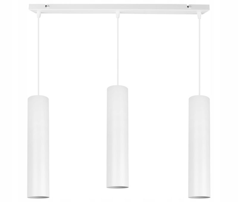 Lampa sufitowa wisząca Light Home LH Tuba 3x GU10 20W biały 1szt.