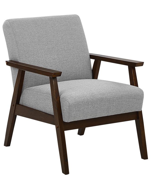 Fotel Asnes Tapicerowany Szary 1 szt.