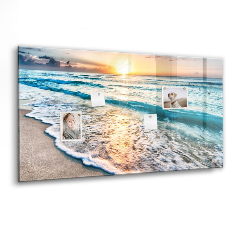 Tablica magnetyczna Wallfluent 120x60 cm Plaża morze piasek 1 szt.