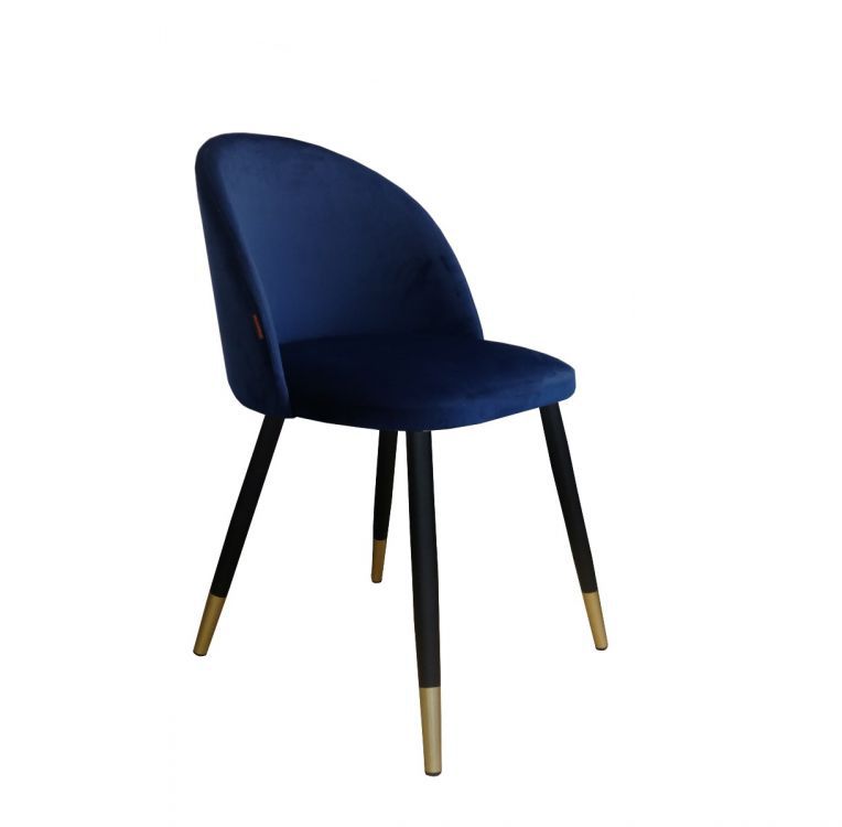 Krzesło CLAUDINE 1 VELVET GOLD granatowe ATOS 1 szt.