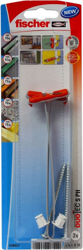 Kołek zaciskowy Fischer Duotec PH 10 z wkrętem 2 szt.
