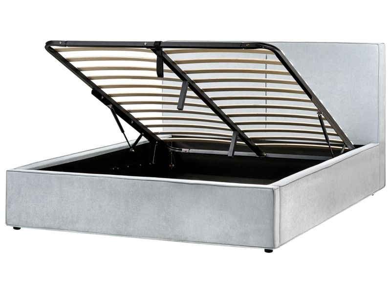 Łóżko z pojemnikiem Moissac 180 x 200 cm Błękitny 1 szt.