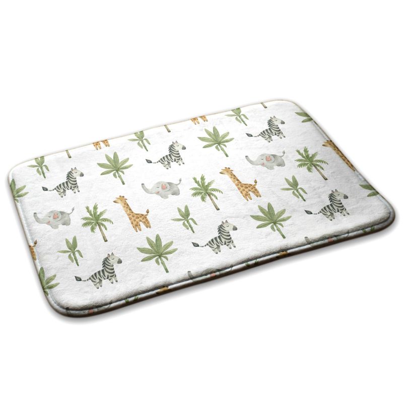 Dywanik dla dzieci Tulup 90x60cm Zwierzęta i rośliny Miękki i antypoślizgowy 1 szt.