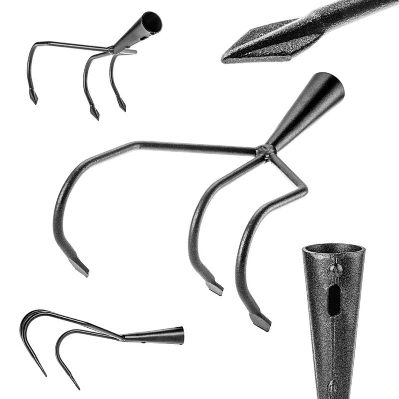 Pazurki Ogrodowe KADAX 3-Zębne Stalowe Grabki Ogrodnicze Spulchniacz Do Aeracji 1szt.