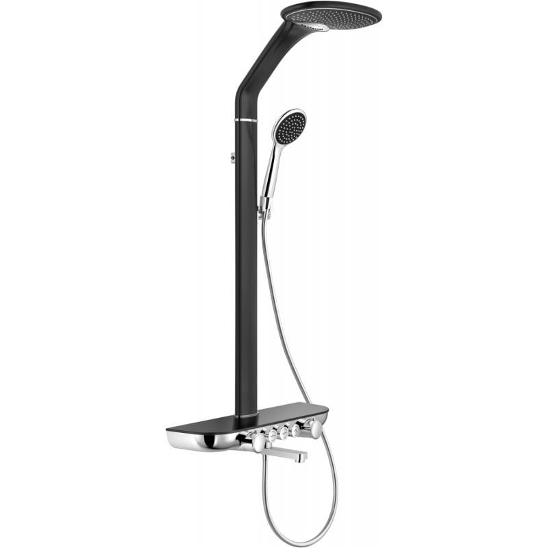 Zestaw prysznicowy natynkowy Mexen Blaze czarny chrom 78109-71 1 szt.