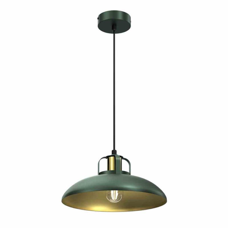 Lampa wisząca Milagro Felix 7090 zielono-złota szerokość 30 cm 1xE27 x 40W 1 szt.