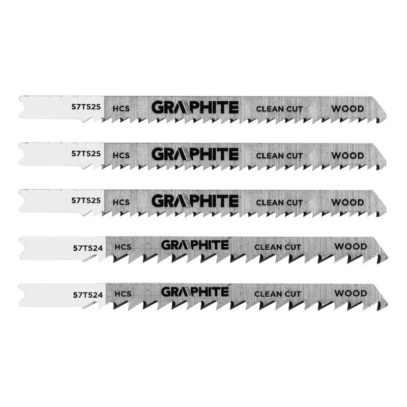 Brzeszczoty do wyrzynarki GRAPHITE 6 TPI, uchwyt typu U, 5 szt. 1 kpl