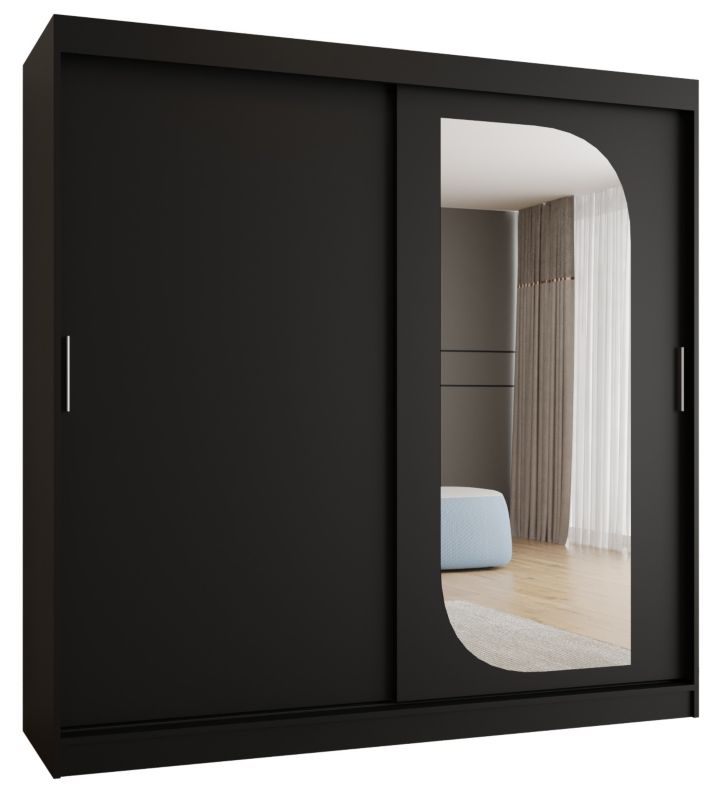 Szafa przesuwna Garderoba Abiks LUCY 200 czarny mat 1szt.