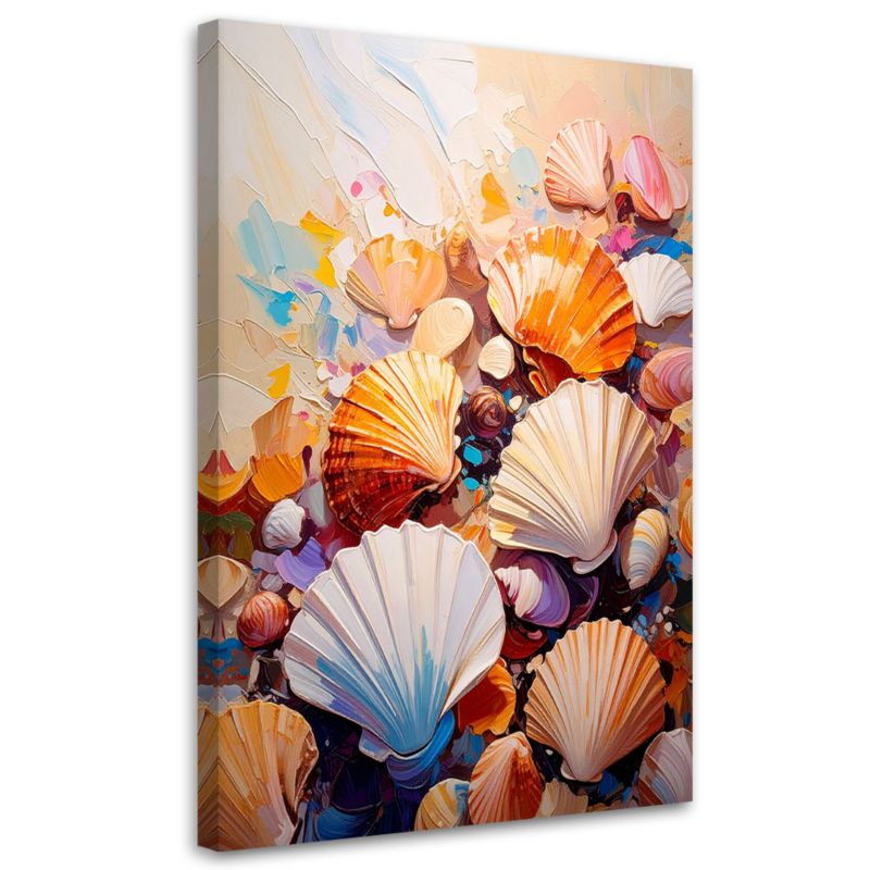 Obraz do łazienki salonu Feeby Kolorowe Muszle na plaży 70x100cm 1szt