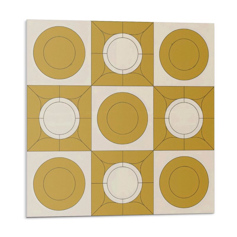 Kafelki samoprzylepne Wallfluent 30x30 cm Stylowy wzór geometryczny z okręgami 9 szt.