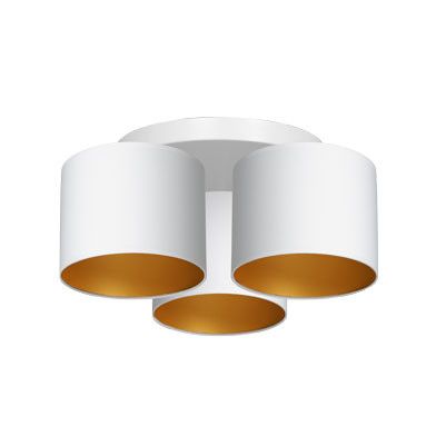 Lampa sufitowa wisząca Luminex Arden biały mat-złota wym: 18 x 45 x 45 cm 3xE27 x 15W 1 szt.