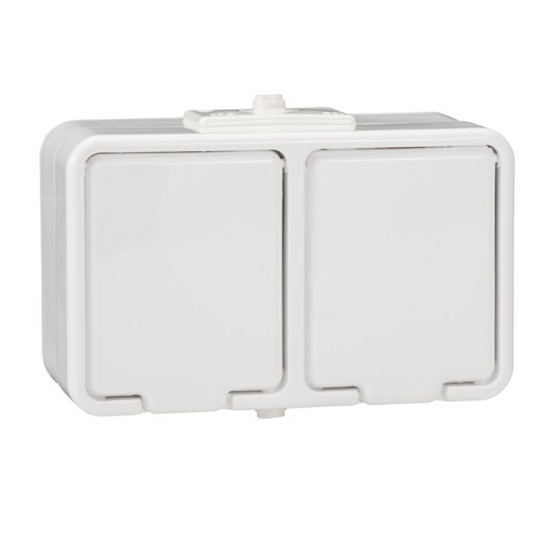 Gniazdo podwójne Schneider Electric natynkowe hermetyczne biały IP44 1 szt.