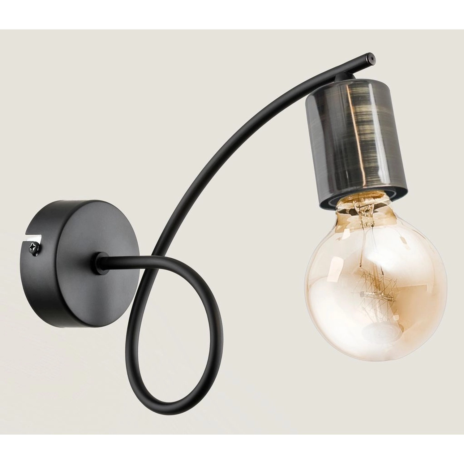 Alfa Kinkiet TANGO czarny mosiądz E27