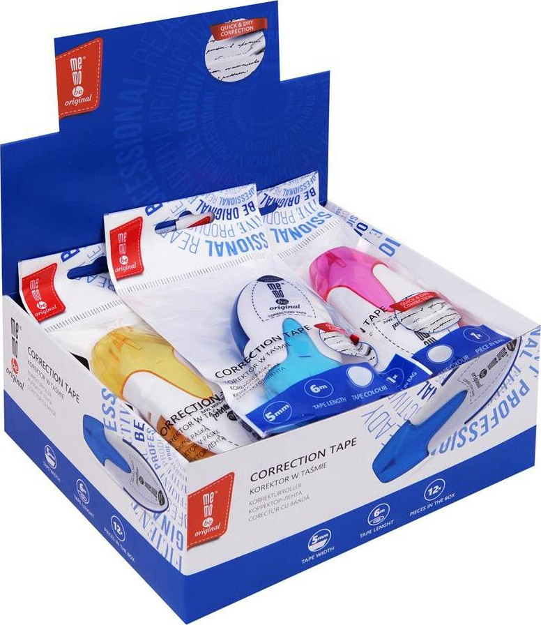 12x Korektor w taśmie MemoBe, 5mmx6m