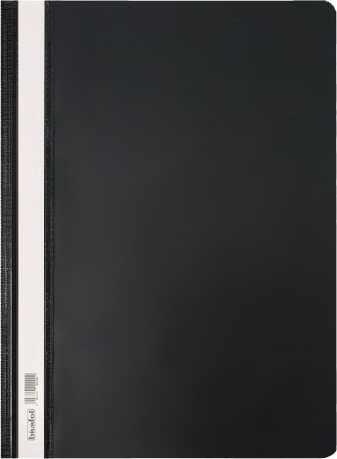 Skoroszyt plastikowy bez oczek Biurfol, twardy, A4, do 200 kartek, czarny