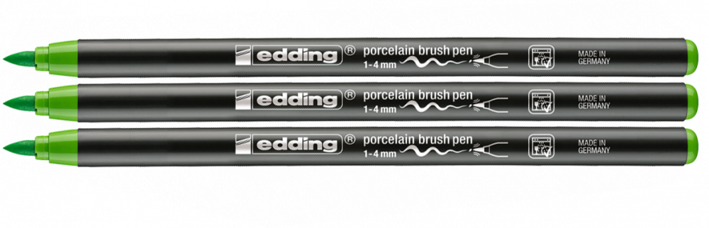 3x Pisak do powierzchni ceramicznych edding 4200, 1-4mm, 1 sztuka, jasnozielony