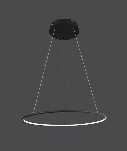 Altavola Design Ledowe Okręgi lampa wisząca 1x55W czarna LA073/P_100_in_3k_black