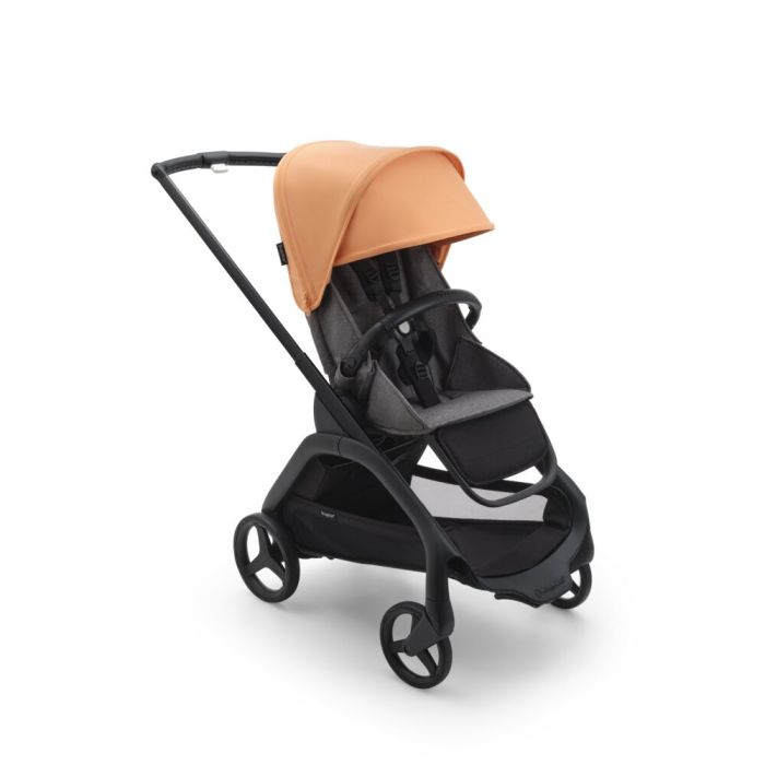 Bugaboo Dragonfly - wózek spacerowy-Black-Island Coral-Grey Melange