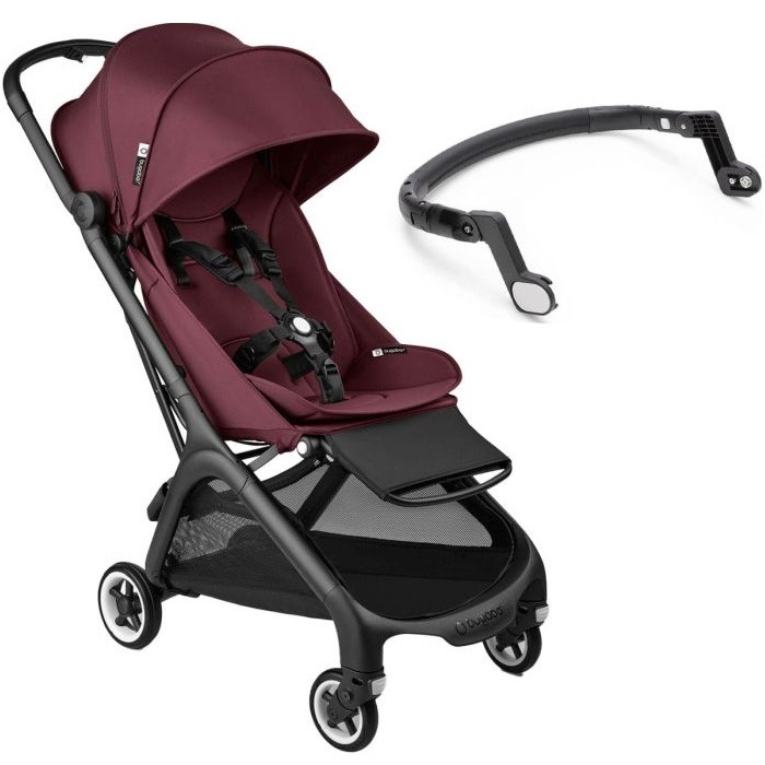 Bugaboo Butterfly - kompaktowy wózek spacerowy z pałąkiem-Black-Dark Cherry