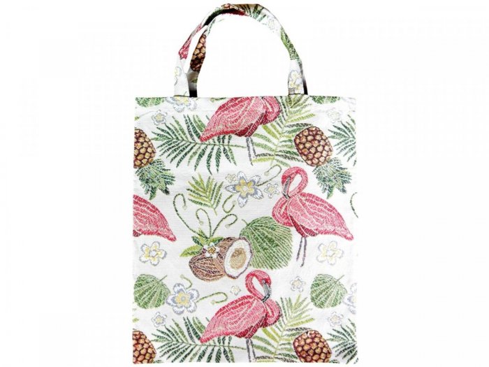 Torba gobelinowa która cieszy Gobelin 35x42 wz. 0006 Flamingi Ecru