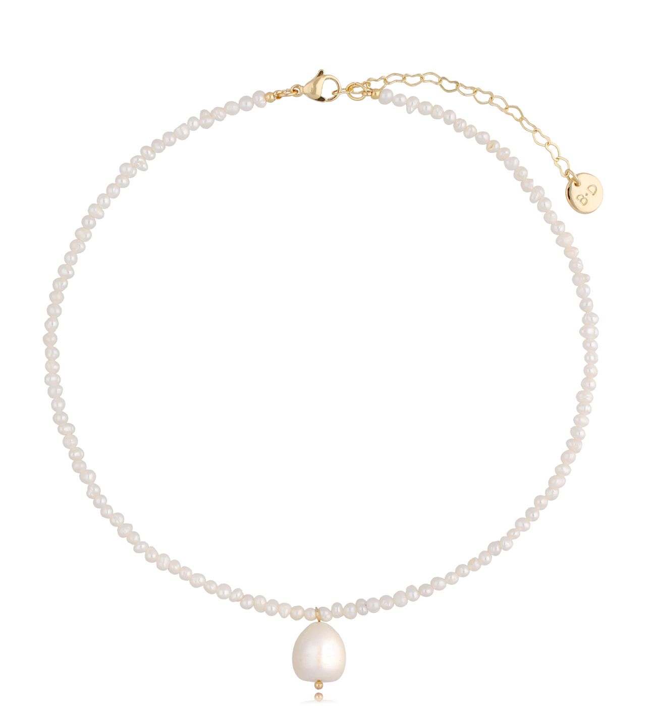 Naszyjnik z perłami Bright White NPE0139