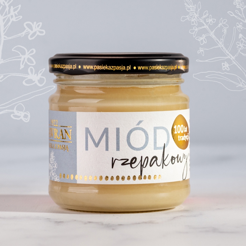 Miód rzepakowy 260g - Pasieka z Pasją Hawran