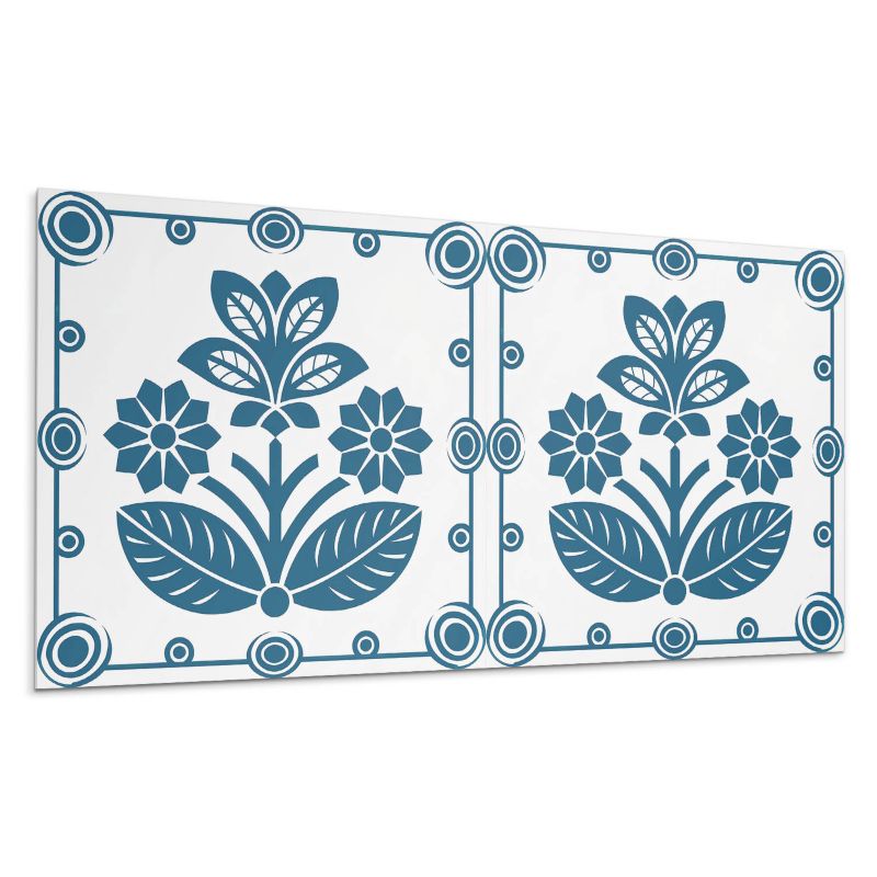 Kafelki samoprzylepne Wallfluent 60x30 cm Florystyczny wzór dekoracyjny 6 szt.