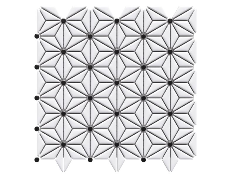 Mozaika ceramiczna Ilcom Tokyo white gloss 29.4 x 30.7 cm 1 szt.