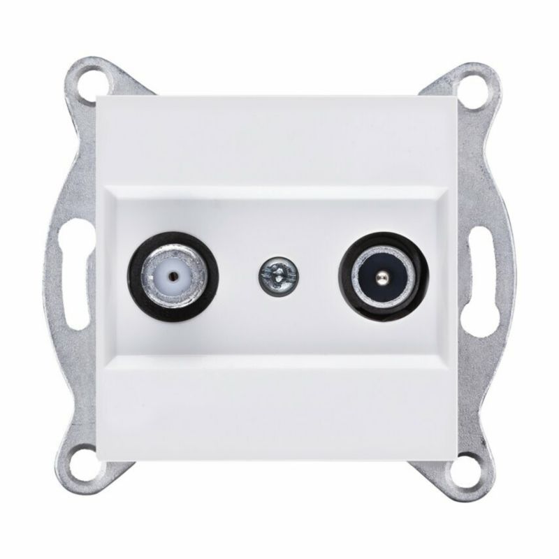 Gniazdo TV-SAT końcowe Exen Biały 1 szt.