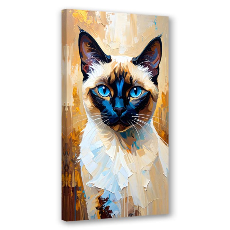 Obraz młodzieżowy do pokoju nastolatka salonu Feeby Sfinks Kolorowy Kot 40x80cm 1szt