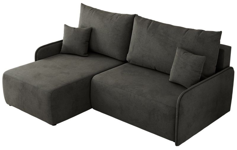 Narożnik MKS Meble ARPA L strona lewa ciemnoszary welwet 1szt.