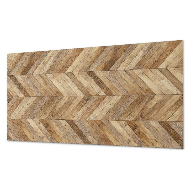 Zestaw Kafelków Winylowych PCV ArtPrintCave 40x20 cm Wzór w jodełkę z drewna 10 szt.