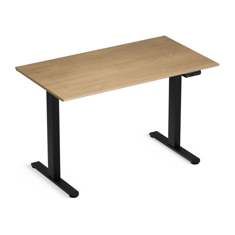 Biurko elektryczne regulowane LVNSystem Control Flex+ 120 cm czarny/dąb hamilton 1 szt.