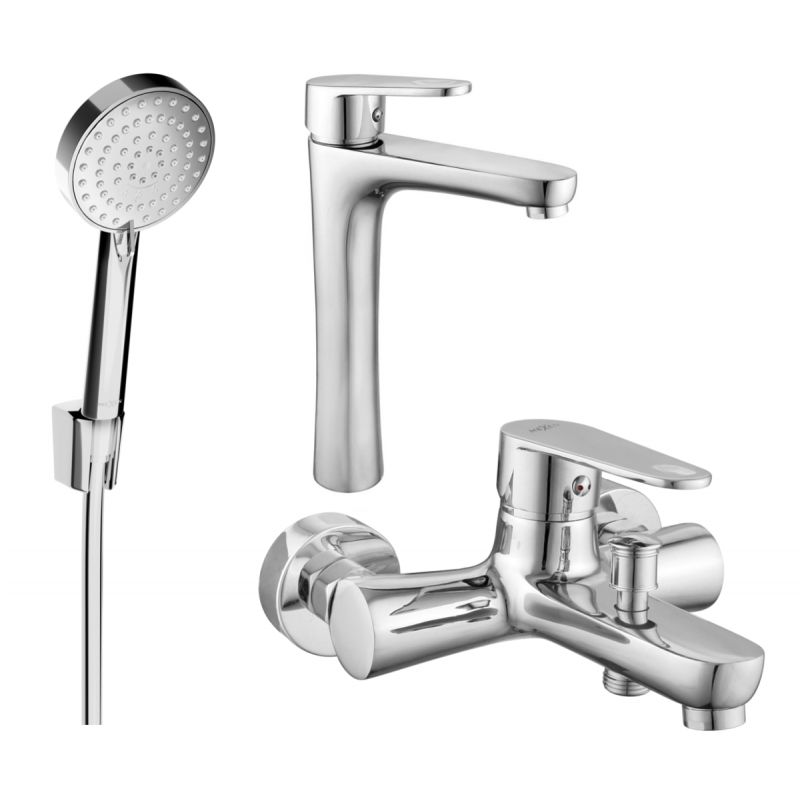 Zestaw wannowy Mexen Kama chrom 1 szt.