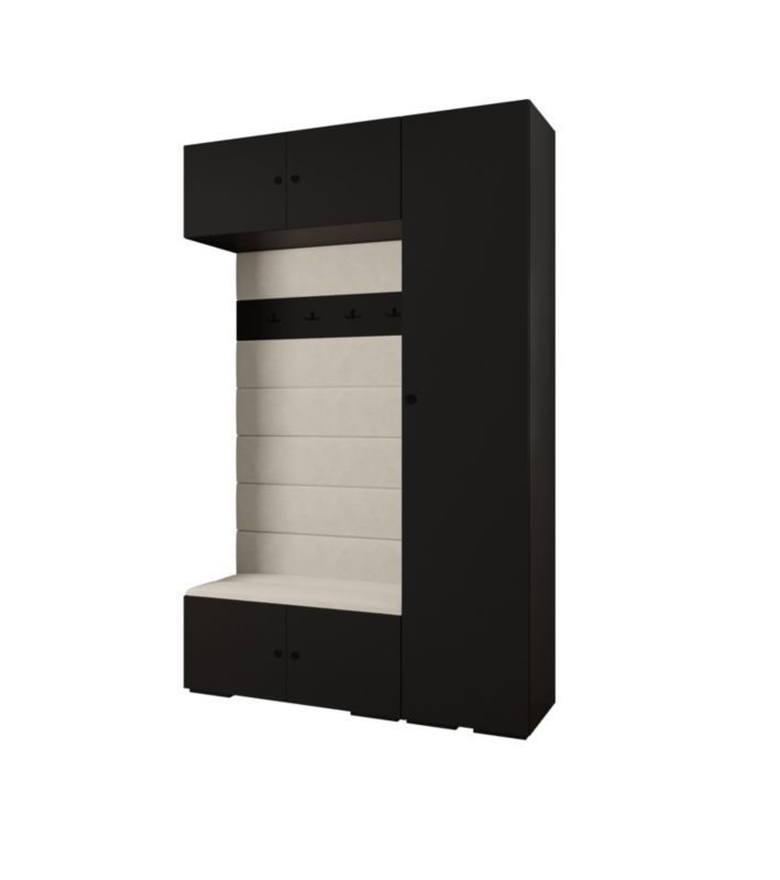 Garderoba do przedpokoju Abiks INOVA 2 Z19 czarny+czarny+manila02 1 szt.