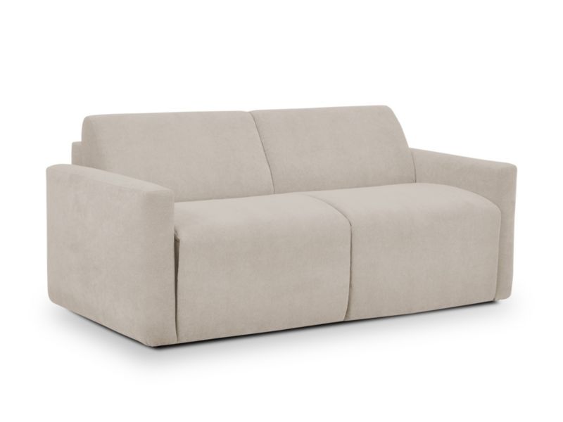 Kanapa 3-osobowa z funkcją spania LaMiaSofa TORANO z tkaniny bouclé 195x104 cm jasny beż 1 szt.