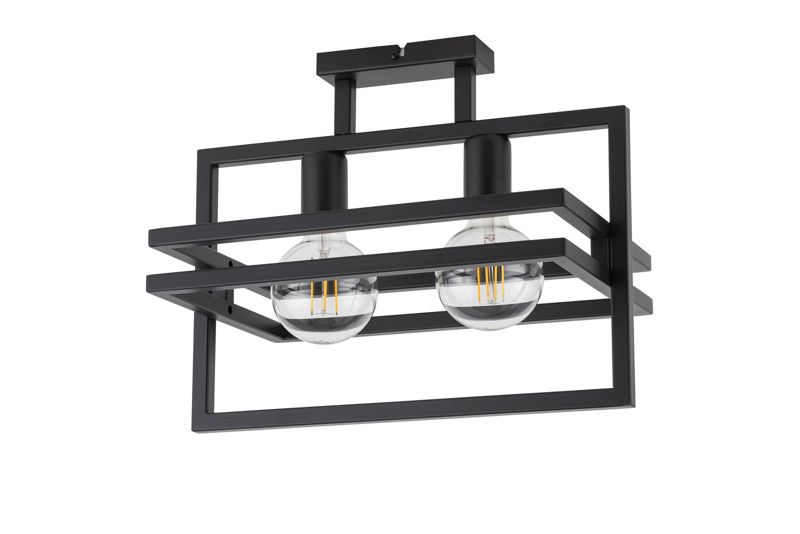 Lampa sufitowa wisząca Sigma Lighting Merci 0652 czarna dekoracyjna 2xE27 x 1 szt.