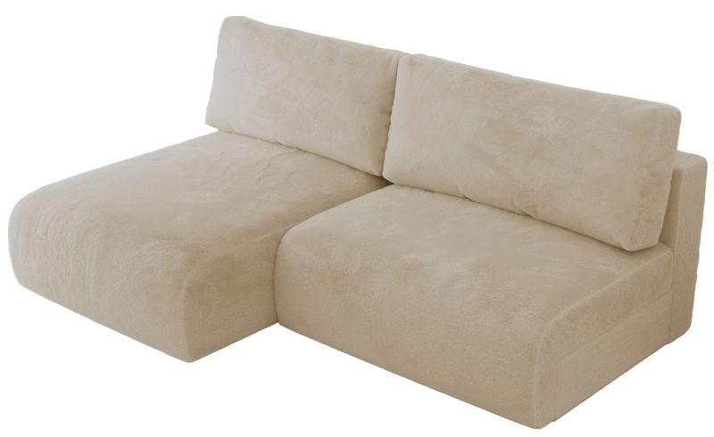 Narożnik MKS Meble VIVO L strona lewa kremowy plusz 1szt.