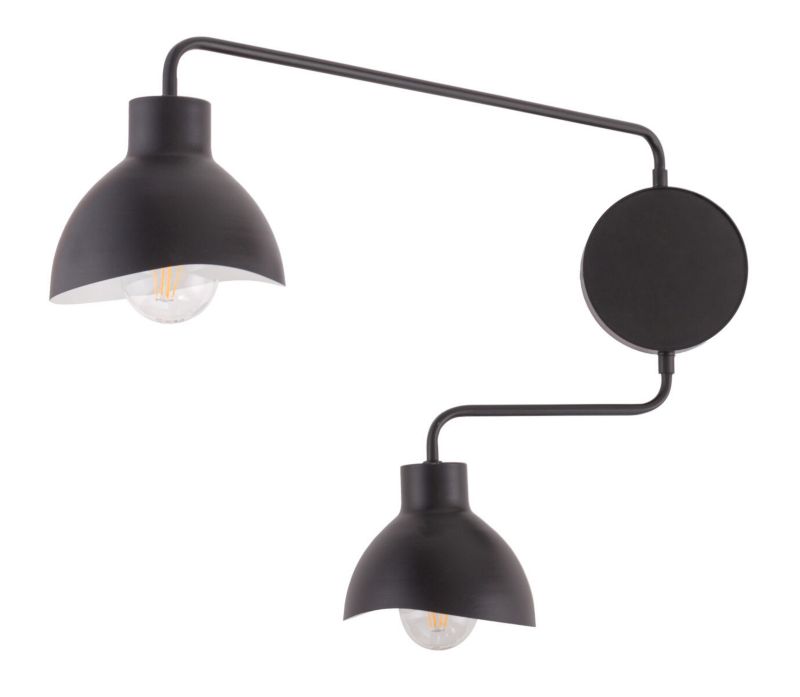 Kinkiet ścienny Sigma Lighting Holi czarno-biały styl nowoczesny 2 x E27 x IP20 wym: 44 x 14,5 x 59 cm - 1 szt.