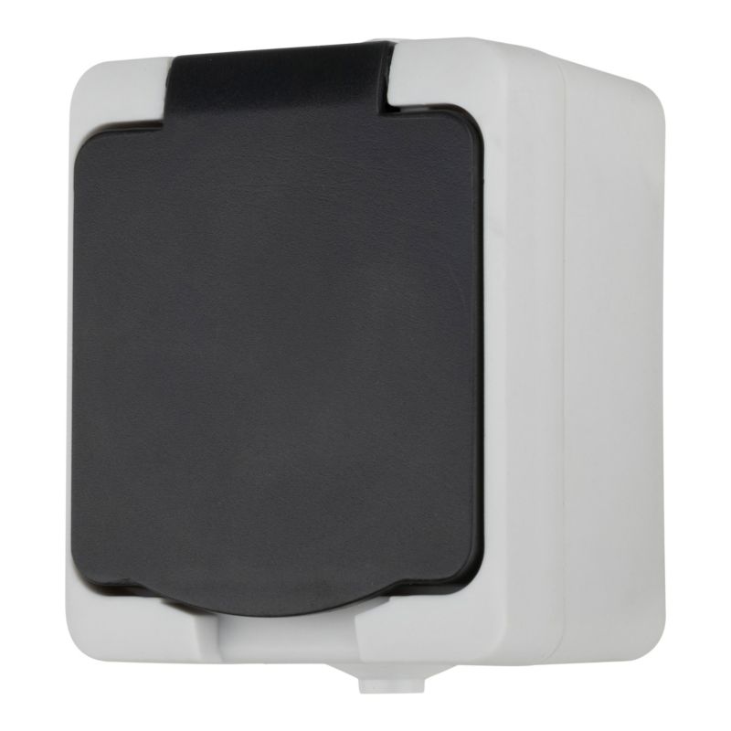 Gniazdo pojedyncze z uziemieniem IP54 natynkowe