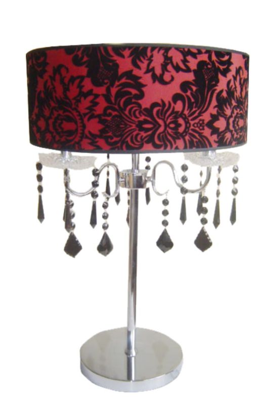 Lampka stołowa Candellux Astor chromowana czerwona 3 x E14 x 40W IP20 wym: 63 x 40 x 40 cm metal - 1 szt.