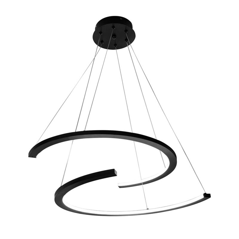Lampa wisząca LED Milagro Doublemoon 30 W czarna