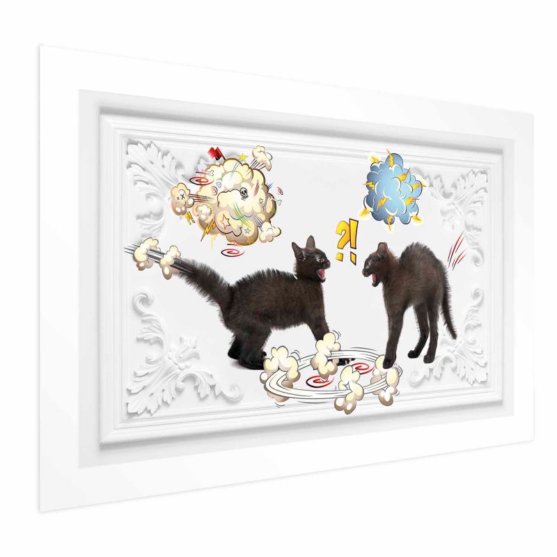 Plakat Artgeist Kocia kłótnia 60x40 cm bez ramy 1 szt