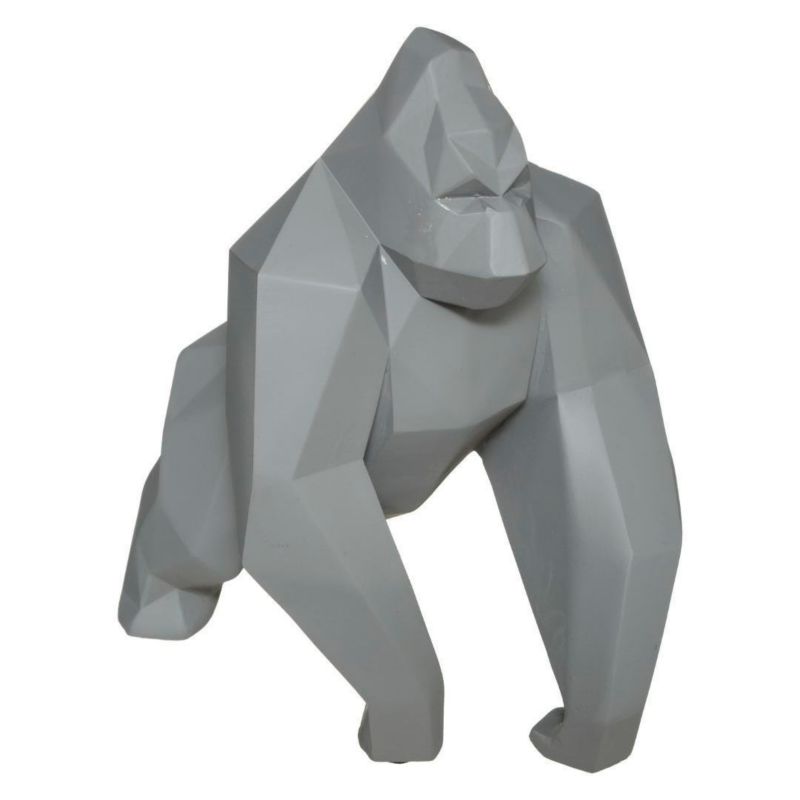 Figurka dekoracyjna Origami Gorilla Atmosphera szara nowoczesna 1 szt.
