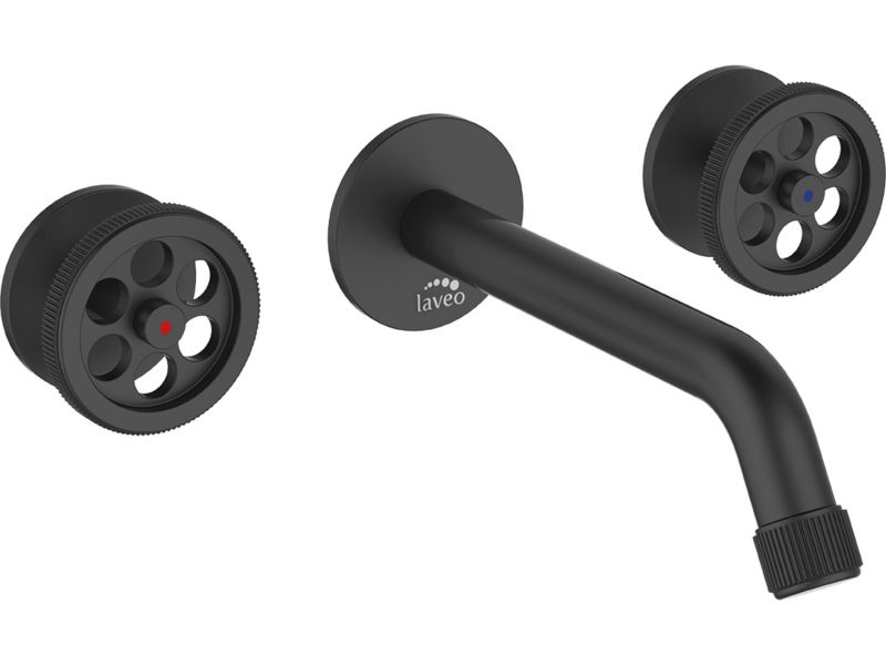 Bateria umywalkowa Laveo Muro podtynkowa czarna 1 szt.