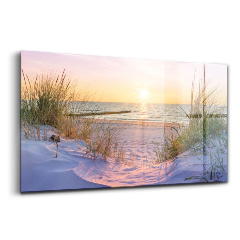 Foto Obraz Ścienny Szklany Wallfluent 120x60 cm Morze Polskie Promienie Słoneczne 1 szt.